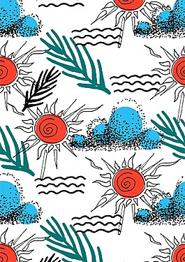 植物花卉无缝背景设计