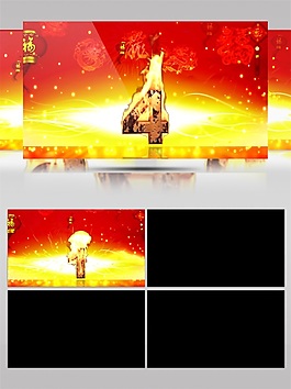 金色银河数字视频素材