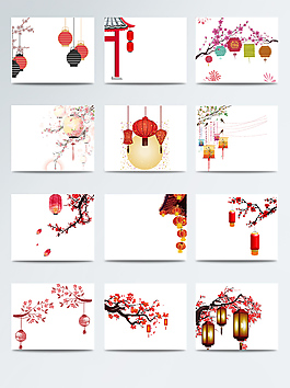 新年春节灯笼素材