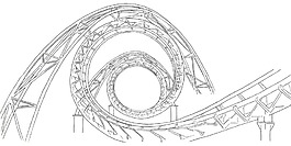 手绘过山车模型png元素