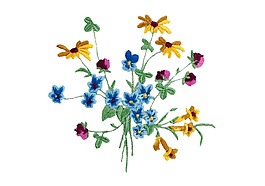 卡通彩色鲜花png元素