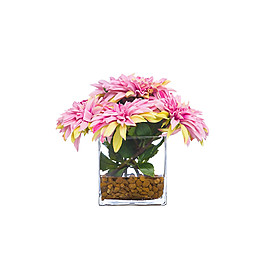 浅粉色清新花朵花束实物元素