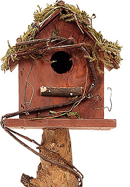 文艺方形泥土鸟笼产品实物