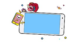 白色智能手机元素