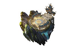 蓝色古代模型元素