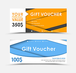 多彩几何图形优惠券矢量背景