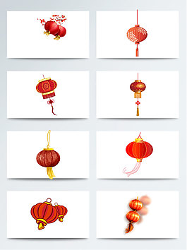 红色球形灯笼素材