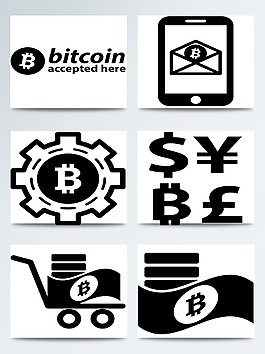 线稿比特币转换符合图案