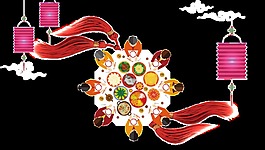 狗年除夕团圆元素设计