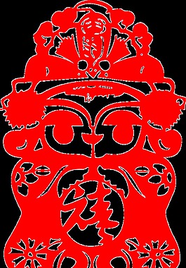 民族风剪纸风狗年元素设计