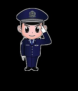 卡通交警交规图案元素
