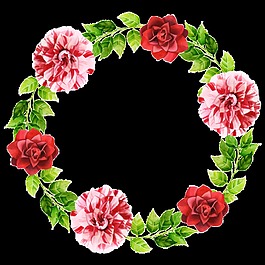 婚礼伴手礼盒子花卉PNG透明素材