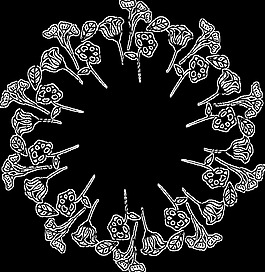 简约花环免扣黑白花环