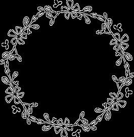 简约花环免扣黑白花环