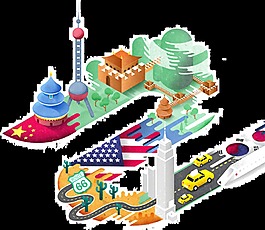 彩色游戏乐园场景设计图