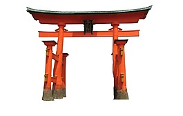 红色城门楼元素