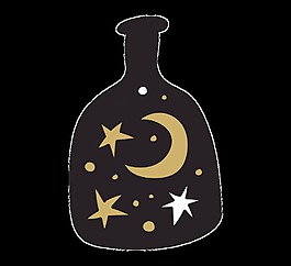 创意星空原宿风透明素材