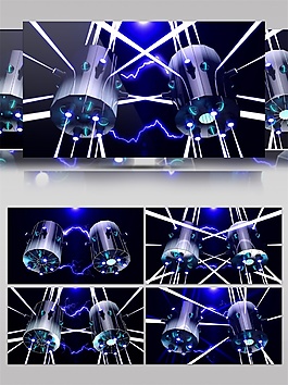 蓝色光束卫星视频素材