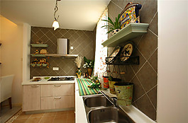 现代欧式厨房装修效果图