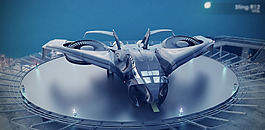 灰色3D模型飞机jpg