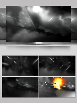 黑白星际天空视频素材