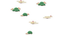 绿色祥云云梯png元素