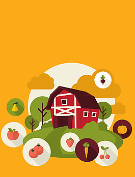 矢量扁平化餐饮搭配背景