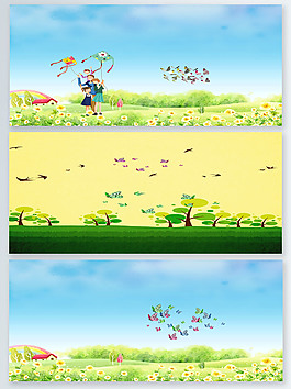 卡通彩色可爱蝴蝶