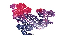 卡通彩色祥云png元素