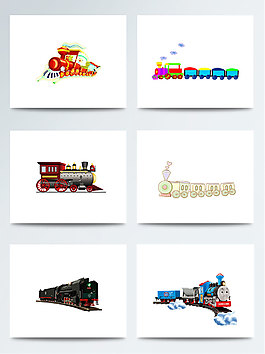 手绘卡通蒸汽火车