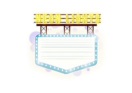 卡通广告展板png元素