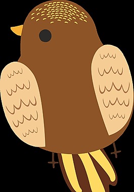 手绘小鸟免扣小鸟素材