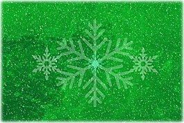 冬季绿色雪花背景图3