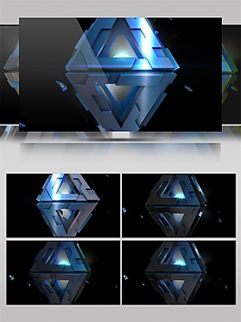 蓝色幻影水晶视频素材