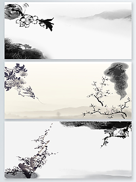 一组PSD分层展板背景素材
