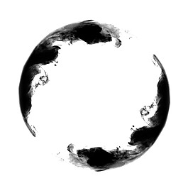 黑色墨迹晕染涂鸦png元素