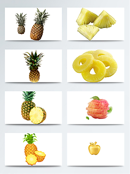 菠萝水蜜桃透明素材合集