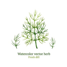 绿色艺术水彩绘植物