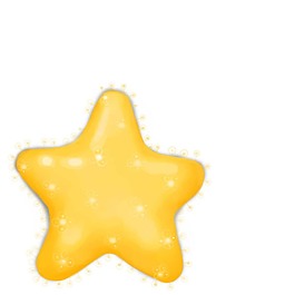 卡通黄色五角星png元素