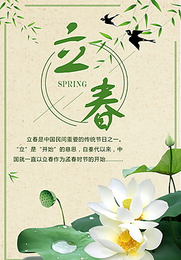 二十四节气立春海报设计