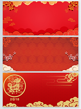 2018新年中国风鞭炮psd海报背景