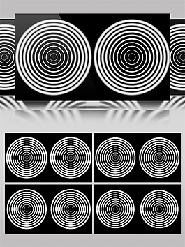 黑白动感光波视频素材