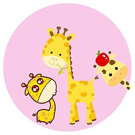 卡通长颈鹿头像