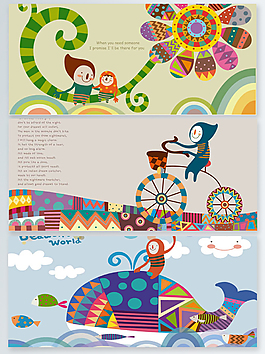 儿童创意插画背景图