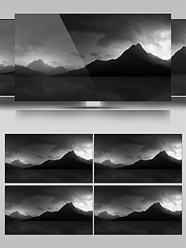 白色闪电夜空动态视频素材