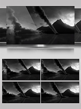 黑色沙尘暴动态视频素材