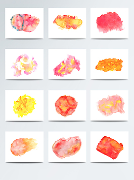 水彩彩色花朵免扣素材合集