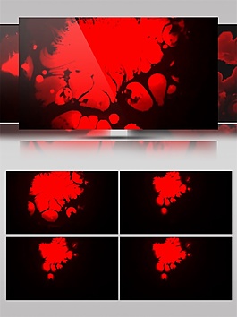 红色泡沫光束动态视频素材