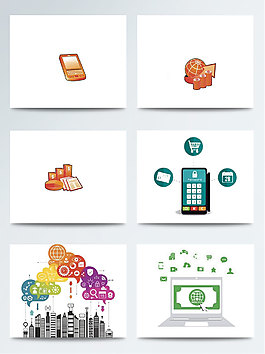 彩色形象网上超市素材