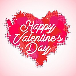 彩绘爱心ai矢量素材下载